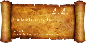 Lenkovics Leila névjegykártya